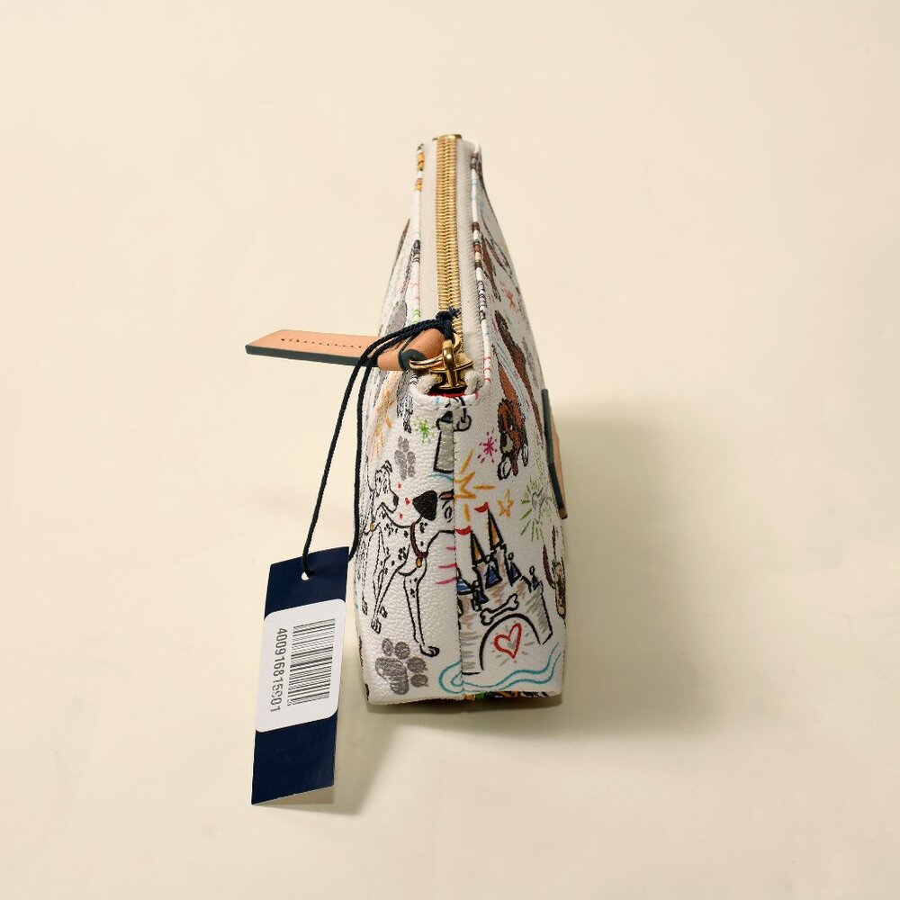 Dooney & Bourke Disney Dogs Wristlet Zip Pouch White Multi NEW WITH TAGS - Picture 6 of 7